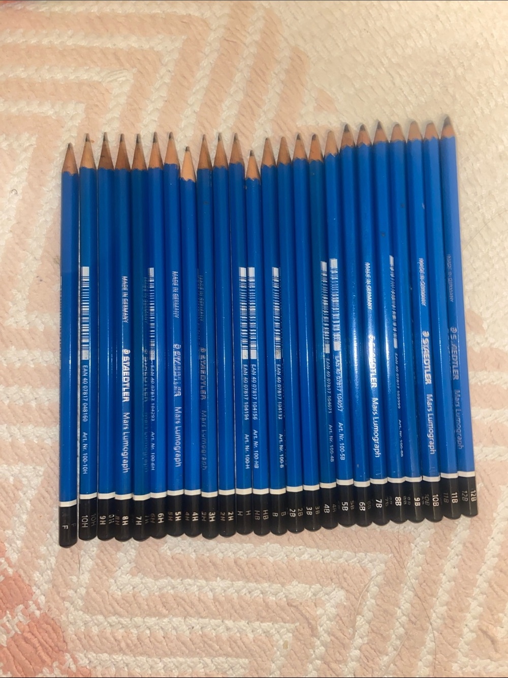 Staeadler Mars Lumograph Blue Drawing Pencils - Set (24)